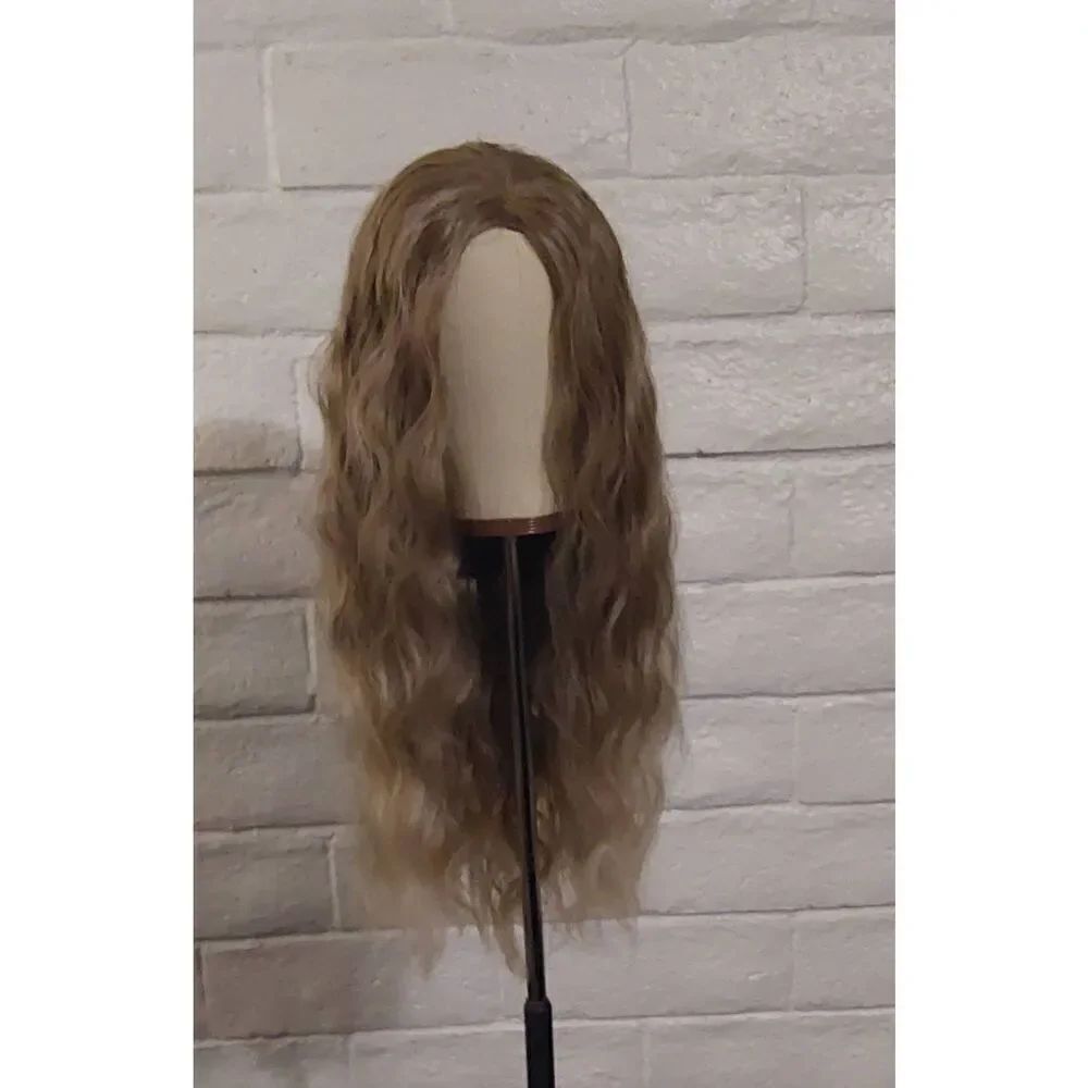 Beautiful 26" Ash Blonde Soft & Wavy Synthetic Fiber Wig